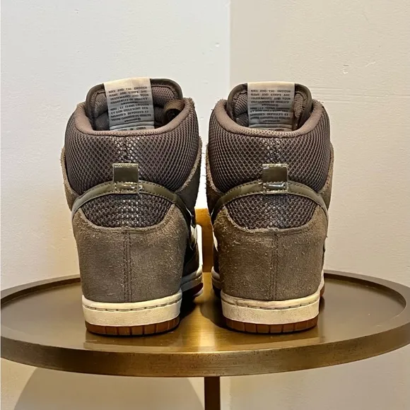 Nike Olive Green Suede Dunk SkyHidden Wedge Sneakers