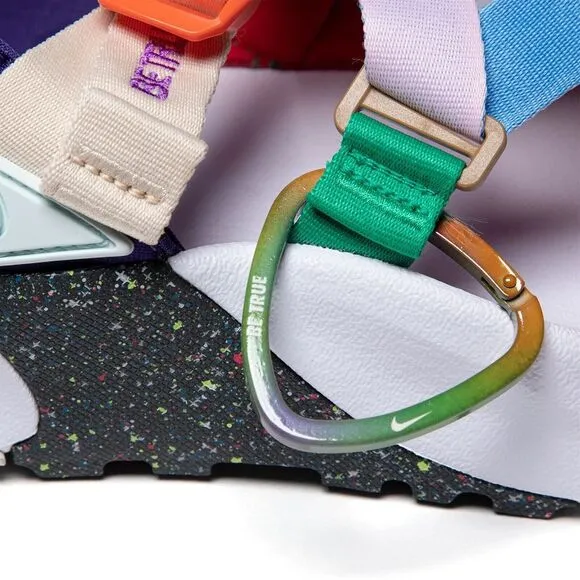 Nike Oneonta Betrue Sandals Mens 12 Be True Rainbow‎ Carabiner DR4870-600 NIB