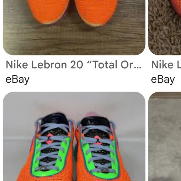 Nike Orange and Green Sneakers with Breathable Knit Design