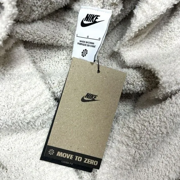 Nike Phoenix Cozy Bouclé Long Knit Cardigan Cream FD4282 105 Women's Small