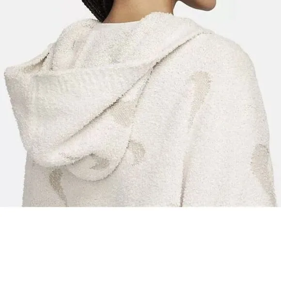 Nike Phoenix Cozy Bouclé Long Knit Cardigan Cream FD4282 105 Women's Small
