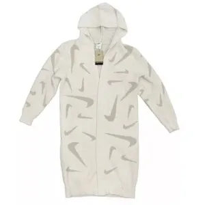Nike Phoenix Cozy Bouclé Long Knit Cardigan Cream FD4282 105 Women's Small