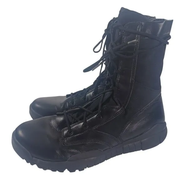 Nike SFB Black Leather Canvas Combat Boots Size 15 Rugged Breathable 329798-002