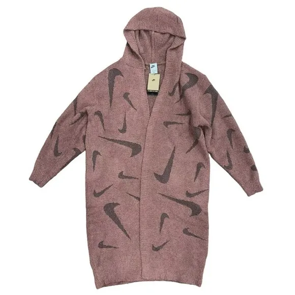 Nike Sportswear Phoenix Cozy Boucle Long Knit Cardigan Size Large NWT FD4282-208