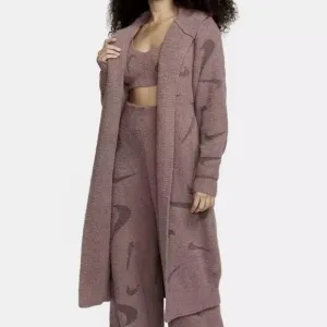 Nike Sportswear Phoenix Cozy Boucle Long Knit Cardigan Size Large NWT FD4282-208