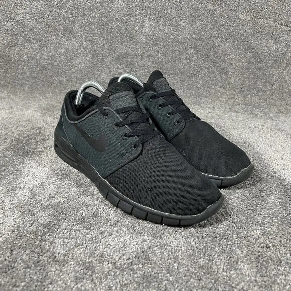 Nike Stefan Janoski Max Triple Black Athletic Skate Shoes 631303-007 Mens Sz 9.5