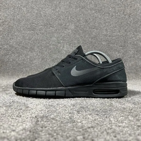 Nike Stefan Janoski Max Triple Black Athletic Skate Shoes 631303-007 Mens Sz 9.5