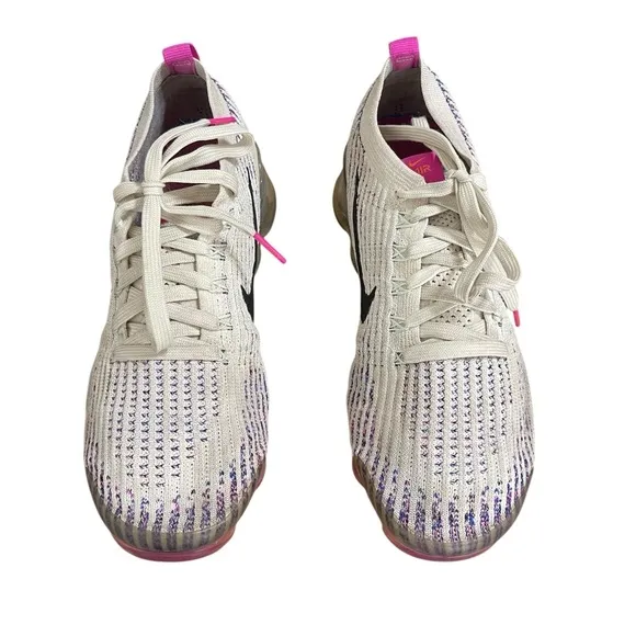 Nike Womens Air Vapormax Flyknit 3 Fossil Pink Ivory Sneakers Size 9.5