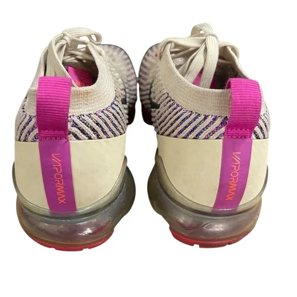 Nike Womens Air Vapormax Flyknit 3 Fossil Pink Ivory Sneakers Size 9.5