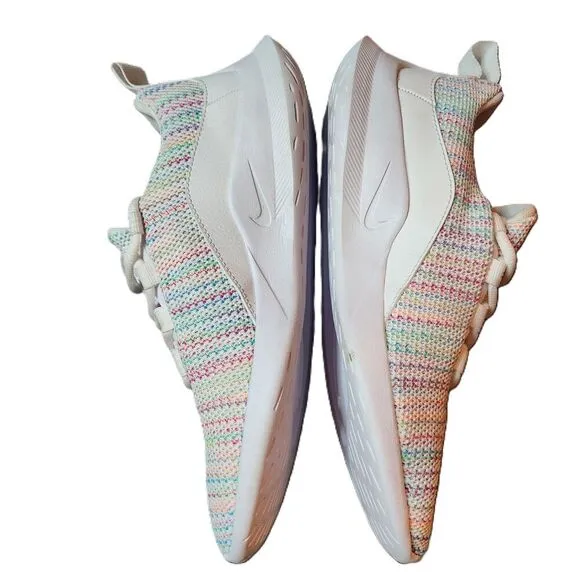 Nike Youth White Multicolor Knit Lace Up Running Sneakers Size 5.5Y  Womens 7.5