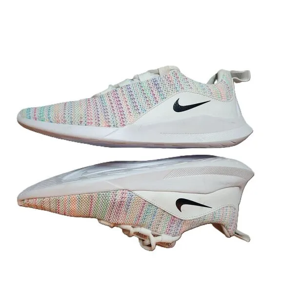 Nike Youth White Multicolor Knit Lace Up Running Sneakers Size 5.5Y  Womens 7.5