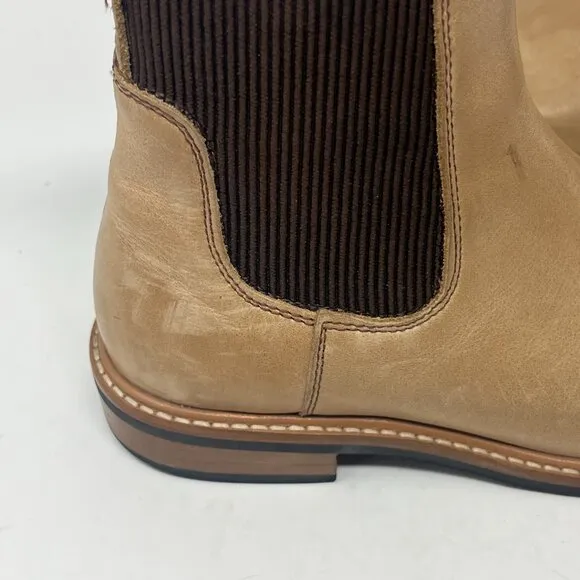 Nisolo Carmen Chelsea Boots 7.5 almond taupe neutral leather