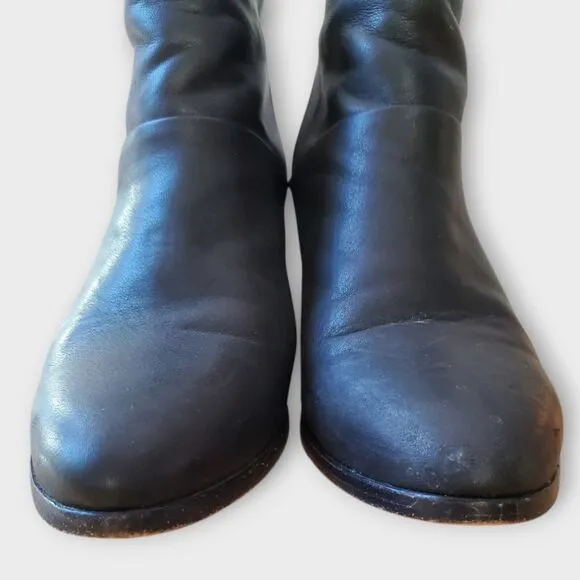 NISOLO Dari Commuter Boot Black Leather Ankle‎ Zip Women's Size US 8