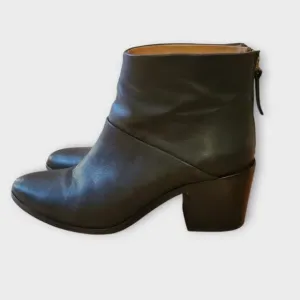 NISOLO Dari Commuter Boot Black Leather Ankle‎ Zip Women's Size US 8
