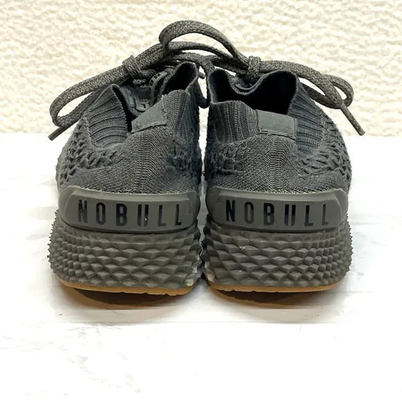 Nobull Allday Knit Shoes Mens 8 Gray Diamond Knit Sneakers Runner Athletic