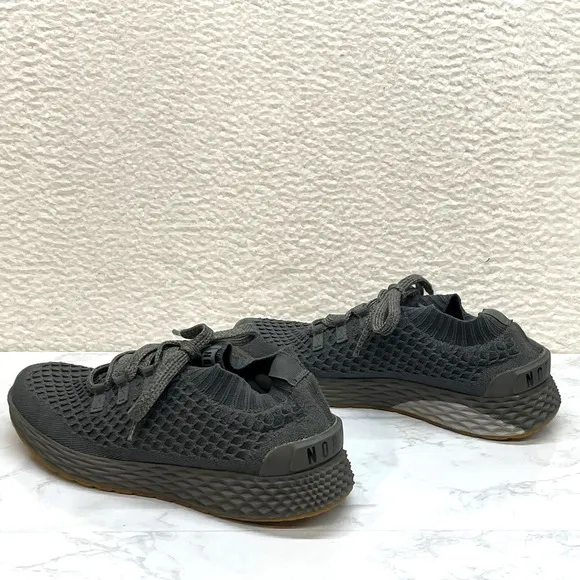 Nobull Allday Knit Shoes Mens 8 Gray Diamond Knit Sneakers Runner Athletic