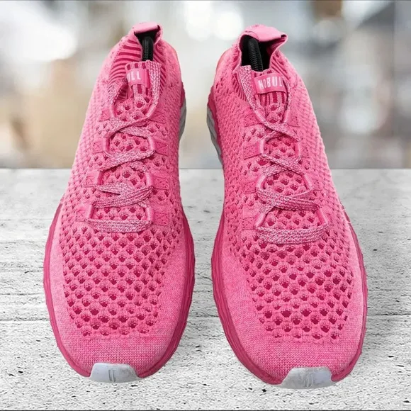 NoBull Aspire Knit Runner Sneaker Womens 14 Bright‎ Pink Lace Up Athletic Shoe