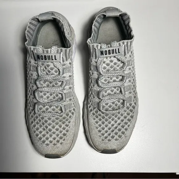 NOBULL Men's Allday Knit Sneakers in Cool Gray size 5.5