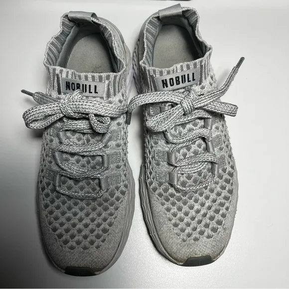 NOBULL Men's Allday Knit Sneakers in Cool Gray size 5.5