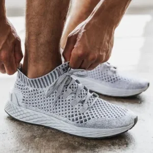 NOBULL Men's Allday Knit Sneakers in Cool Gray size 5.5