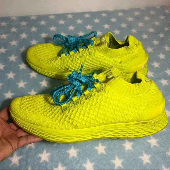 NoBull neon lime knit runners 12.5