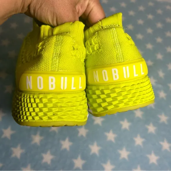 NoBull neon lime knit runners 12.5
