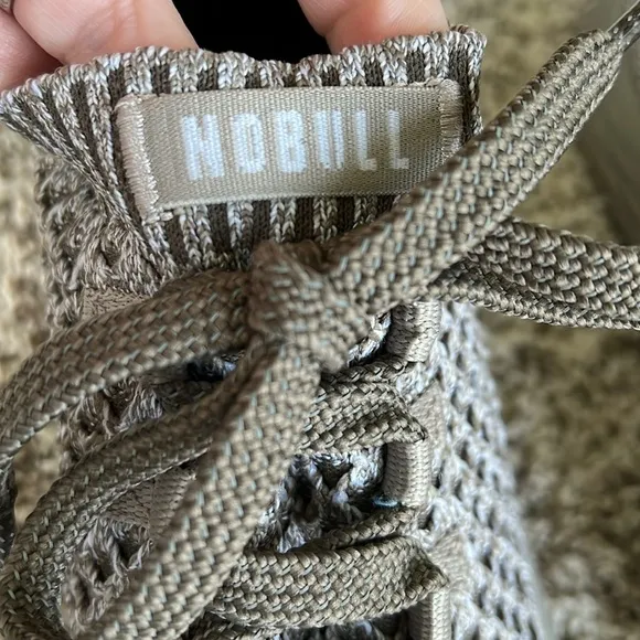 NOBULL Unisex Men's Women's Aspire Knit Runner Sneakers in Brown Khaki