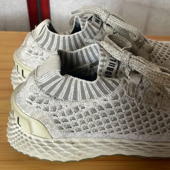 NOBULL Women’s Aspire Silver &amp; Greg Knit Running Sneakers (Size: 5.5)