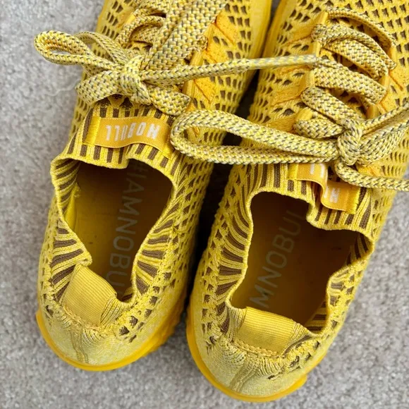 NOBULL Yellow Diamond Knit Sneakers