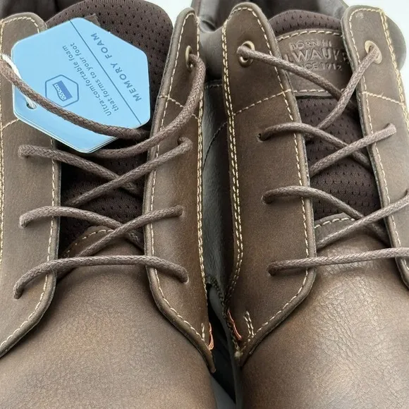 Nunn Bush Circuit DC Plain Toe Chukka Brown Boot Men 11 Softgel Heel Pod NIB