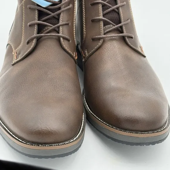 Nunn Bush Circuit DC Plain Toe Chukka Brown Boot Men 11 Softgel Heel Pod NIB
