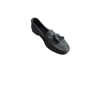 Nunn Bush Men's Black Leather Slip-On Loafer with Tassel Size 10.5