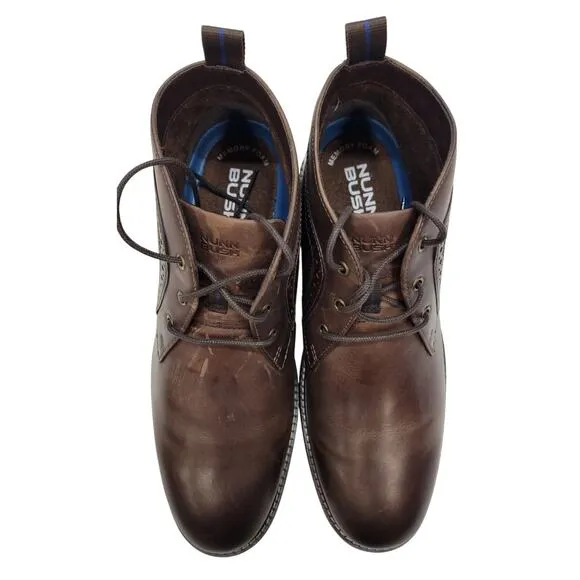 Nunn Bush Men's Ozark Leather Lace Up Lightweight Chukka Ankle Boots Size 9