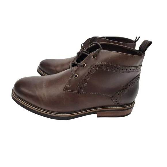 Nunn Bush Men's Ozark Leather Lace Up Lightweight Chukka Ankle Boots Size 9