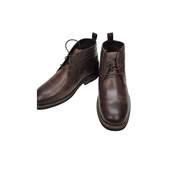Nunn Bush Men's Ozark Leather Lace Up Lightweight Chukka Ankle Boots Size 9
