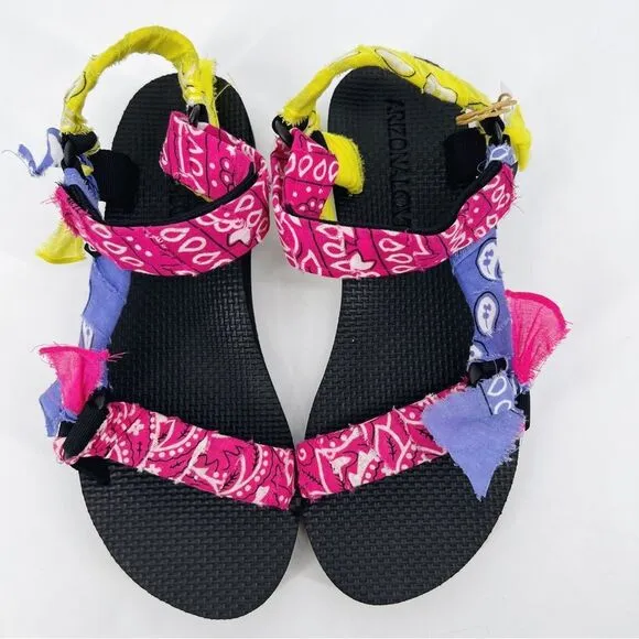 NWOB Arizona Love Trekky Colorblock Bandana Sandals Sz 40 US 9.5/10