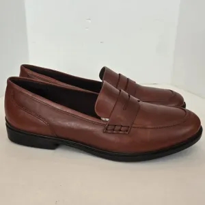 NWOB ! Ecco Brown Leather Penny  Loafers