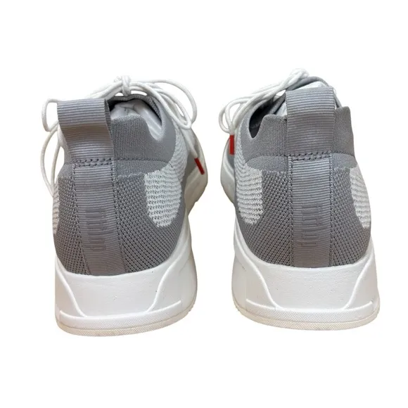 NWOB Fitflop Frey Knit Sneakers In Gray And White Men’s Size 10 Comfort