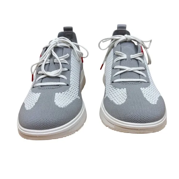 NWOB Fitflop Frey Knit Sneakers In Gray And White Men’s Size 10 Comfort
