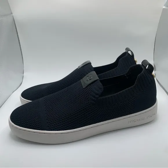 NWOB Michael Kors Juno Knit Slip-On Women's Sneakers size 9.5 black slip on 2249