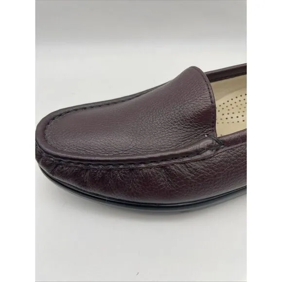 NWOB SAS Brown Leather Mary Jane Tri Pad Wedge Sandals Women's Size 9M New shoes
