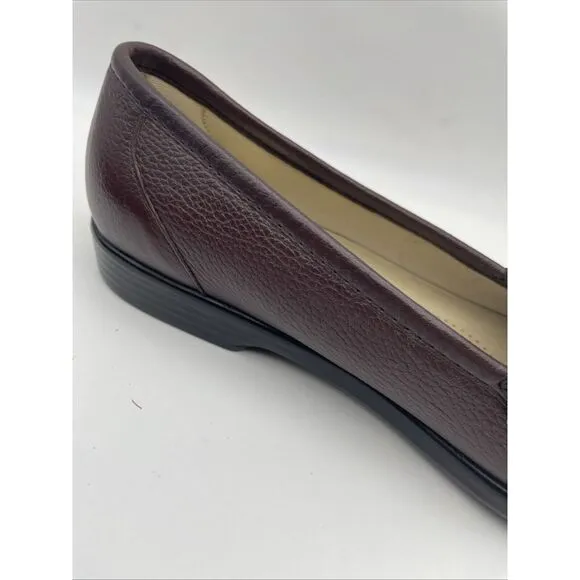 NWOB SAS Brown Leather Mary Jane Tri Pad Wedge Sandals Women's Size 9M New shoes