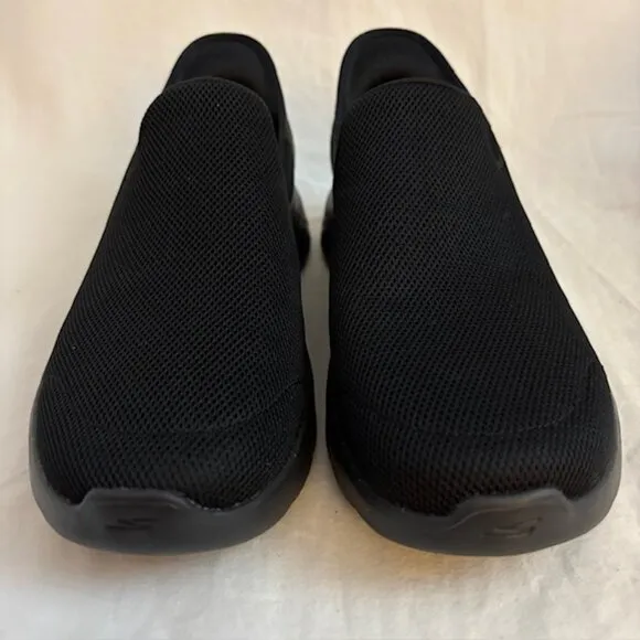 NWOB Skechers Slip-ins Go Walk Flex Memory Foam Black Sneakers, Men's Size 8