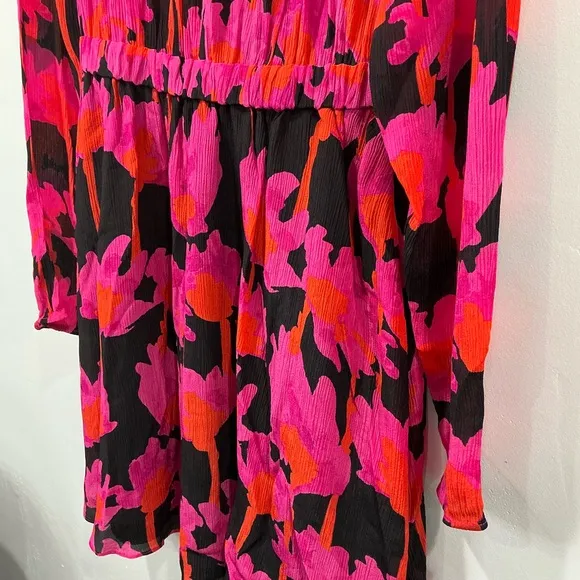 NWOT Jason Wu Cutout Gathered Floral-Print Crepon Mini Dress