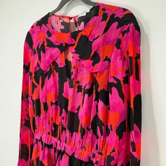 NWOT Jason Wu Cutout Gathered Floral-Print Crepon Mini Dress