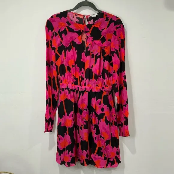 NWOT Jason Wu Cutout Gathered Floral-Print Crepon Mini Dress