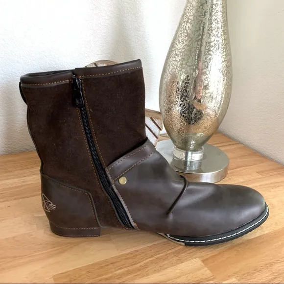 NWOT Otto Zone  Men's Ankle Boots Motorcycle Biker Zip Up Boot Sz 45
