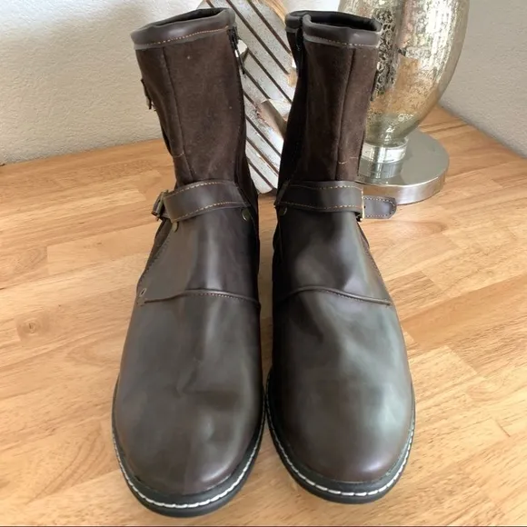 NWOT Otto Zone  Men's Ankle Boots Motorcycle Biker Zip Up Boot Sz 45