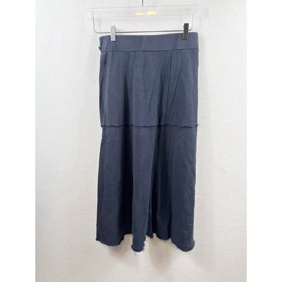 NWOT POL Navy Blue Tie-Waist Maxi Skirt – 100% Cotton