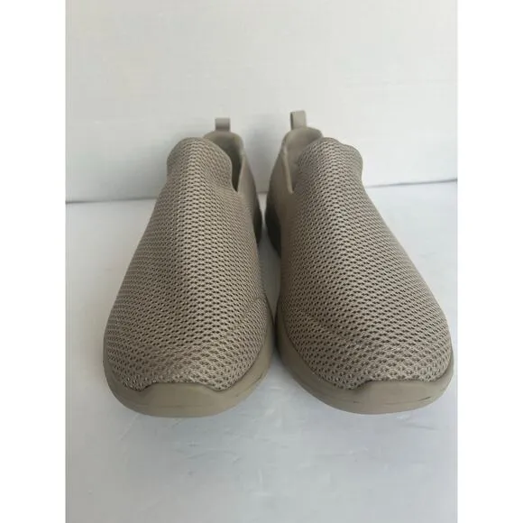NWOT Skechers Beige Go Walk Max Fit Modulating Men's Slip On Shoes 11.5 Wide Fit